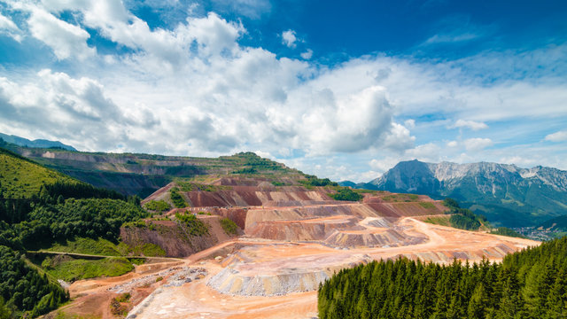 Monte Erzberg in Austria miniera di ferro