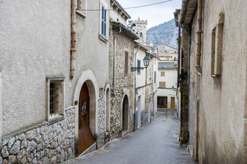 View of Puerto Pollensa in the Balearic Islands, Spain, old ston