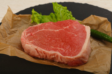 Beef steak raw