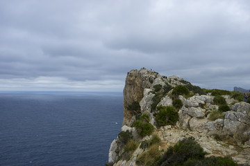 Fototapeta na wymiar views of Cape formentor in the tourist region of Mallorca, locat