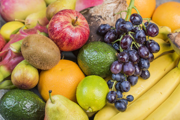 Assortment of juicy fruits
