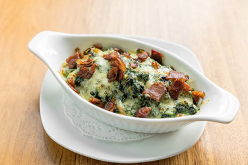 Baked spinach with cheese