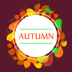 Autumn abstract floral background