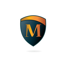 Initial Letter M Shield Logo