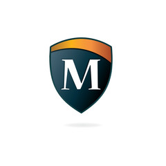 Initial Letter M Shield Logo