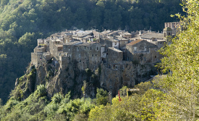 Calcata ancient town overview