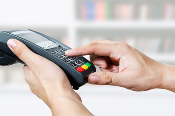 Credit card swipe through terminal for sale