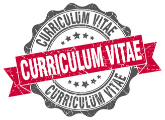 curriculum vitae stamp. sign. seal