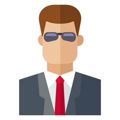 Security man vector illustration.
