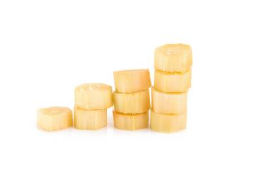 Sugar cane on white background.