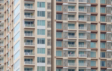 Obraz premium Apartment building / View of balconies of apartment building.