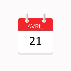 icone rouge a spirale calendrier