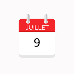 icone rouge à spirale calendrier