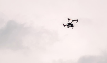 Naklejka na ściany i meble Drone / View of drone fly on sky.