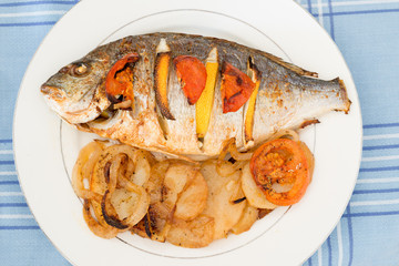 Sparus aurata baked