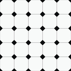 Black and White Squares. Vector.