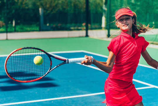 Tennis player. Girl playing tennis