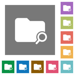 Search folder square flat icons