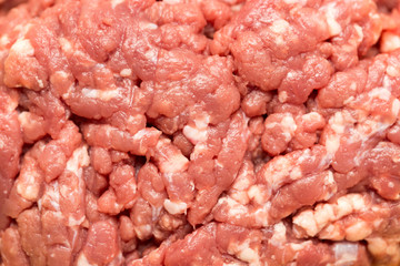 minced meat as a background. macro