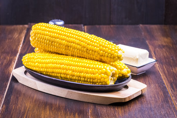sweet corn, butter and salt