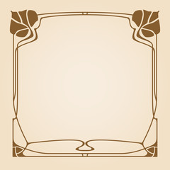 Vector art deco frame.