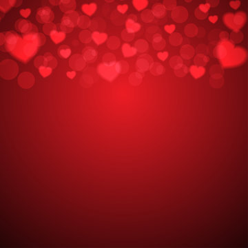 Red heart background for valentine card