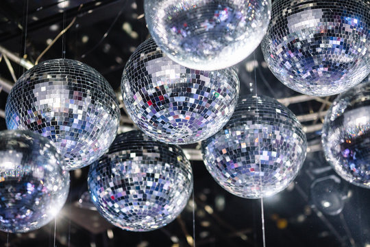 disco balls on the ceiling