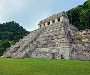The big pyramid in  Palenque, Mexico