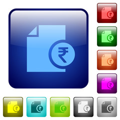 Indian Rupee report color square buttons