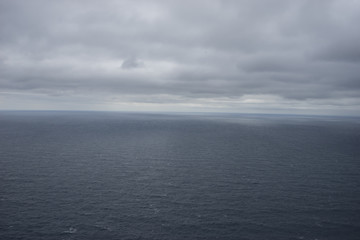 Obraz premium Mallorca beach with stormy sky, seashore without people