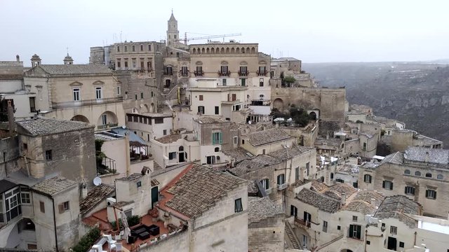 Vista dei Sassi di Matera - Italia - Capitale della cultura 2019 e patrimonio UNESCO