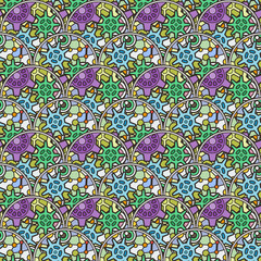 Seamless pattern in a zentangle style. Doodle abstract endless design.