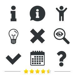 Information icons. Question FAQ symbol.