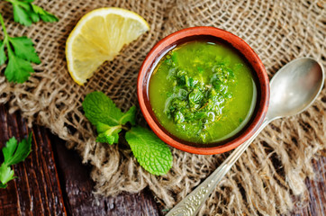 Mint parsley green sauce