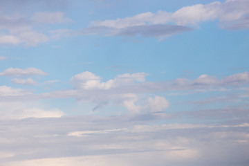 clouds in the blue sky as background