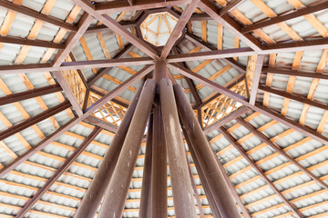 Obraz premium roof structure from the inside as a background