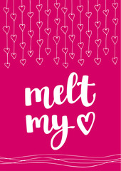 Handwritten vintage lettering romantic quote.