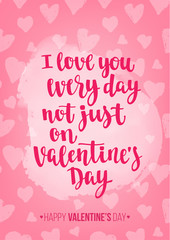 Fototapeta na wymiar Valentine's day quote.