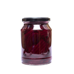 Freisteller rote Bete Gemüse in einem Glas