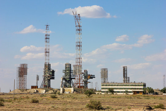 Kazakhstan. Cosmodrome Baikonur.  the launch pad of the Space Shuttle Reusable Buran