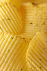 Wavy potato chips abstract texture pattern