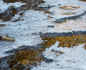 Wasserfall im Winter mit Eis