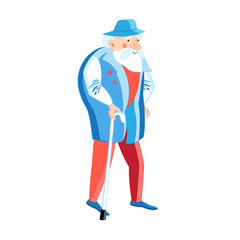 Vector old grandfather