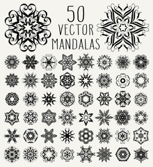 Ornate doodle mandalas
