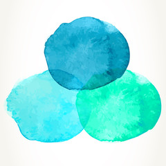 Three watercolor circles