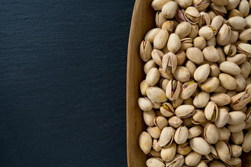 pistachio on dark background