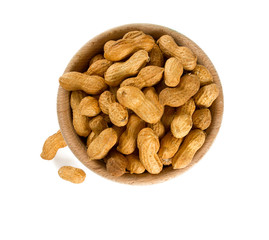 peanuts on white background