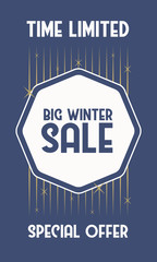 Web banner winter sale special offer.