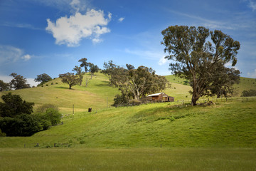 Beautiful view on hills at Buchan in Victoria, Australia