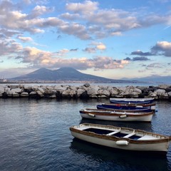 Fototapeta na wymiar Napoli, il golfo ed il Vesuvio